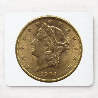1904 Twenty Dollar Coin front (heads) or $20 money Mouse Mat