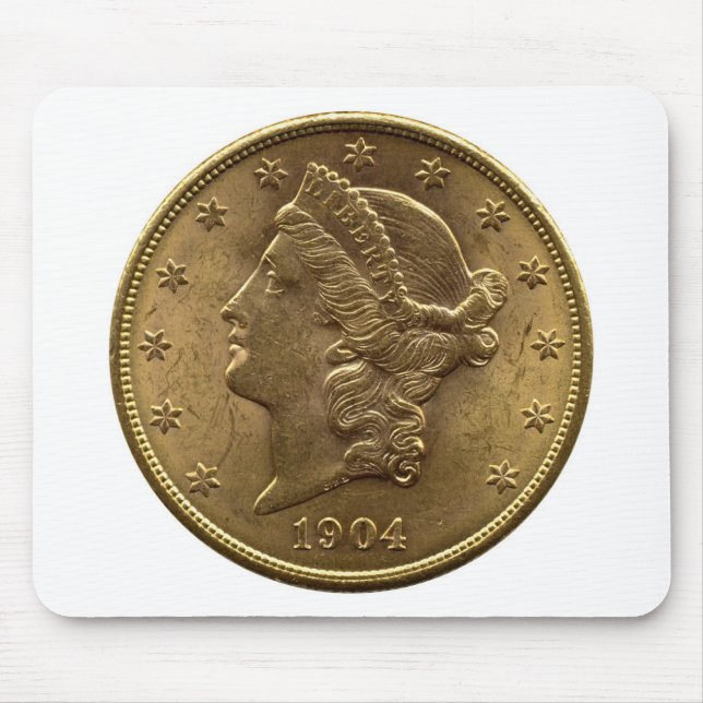 1904 Twenty Dollar Coin front (heads) or $20 money Mouse Mat (Front)