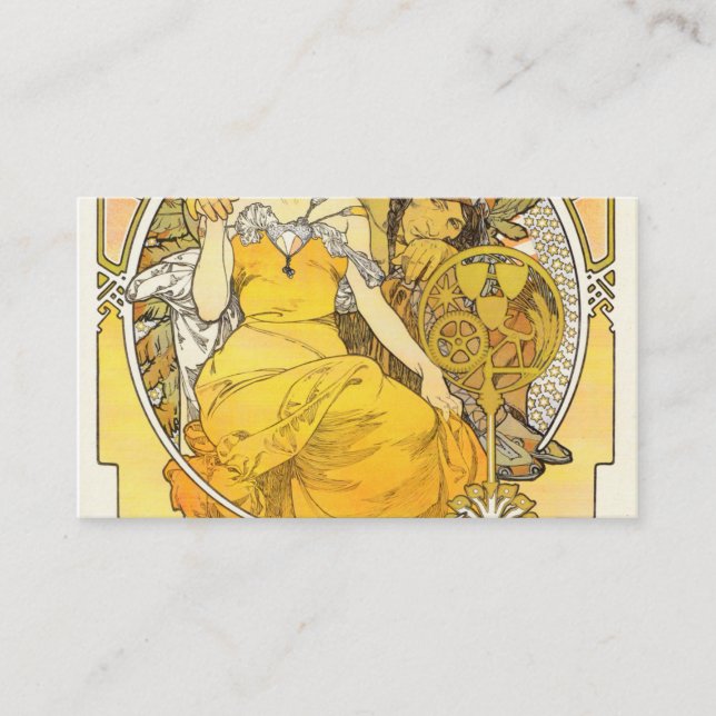 1904 World's Fair By Alphonse Mucha Business Card (Front)