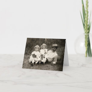 1905 A father and his daughters Card