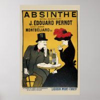 1905 Absinthe Table Vintage Alcohol Advertising