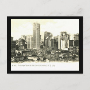 1905 Bird's eye View of the Financial District, Ne Postcard