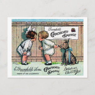 1905 Chocolate Candy Ad Postcard