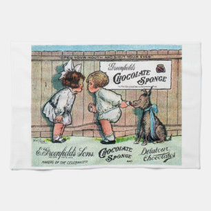 1905 Chocolate Candy Ad Tea Towel