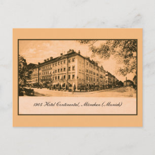 1905 Hotel Continental Munich Germany Postcard