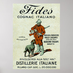 1905 Italian Cognac Poster
