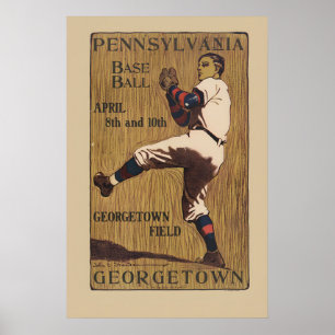 1905 Pennsylvania vs Georgetown Vintage Style Poster