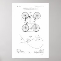 1905 Vintage Double Bicycle Patent Art Print