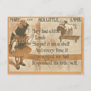 1905 Vintage Mary and Her Lamb Rhyme Post Card