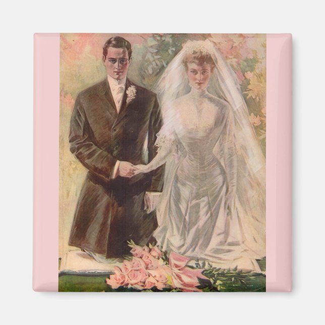 1906 Edwardian wedding Magnet (Front)