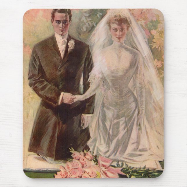 1906 Edwardian wedding Mouse Mat (Front)