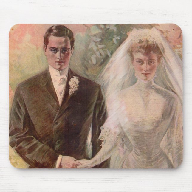 1906 Edwardian wedding Mouse Mat (Front)
