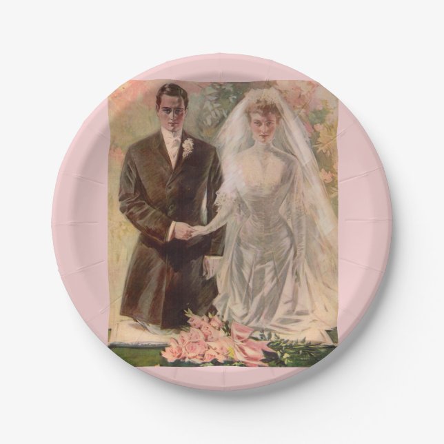 1906 Edwardian wedding Paper Plate (Front)