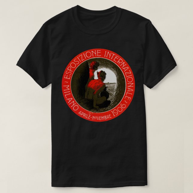 1906 Milan Italy Exposition T-Shirt (Design Front)