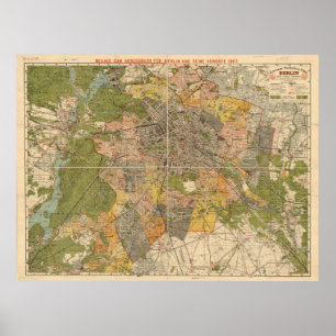 1907 Berlin Transportation Map – Germany Map Poster