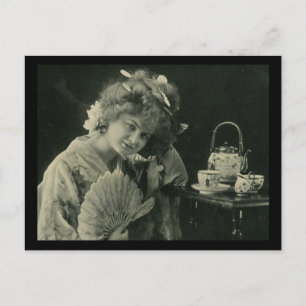 1907 Geisha with Tea Postcard