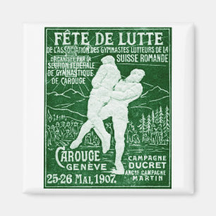 1907 Swiss Wrestling Magnet
