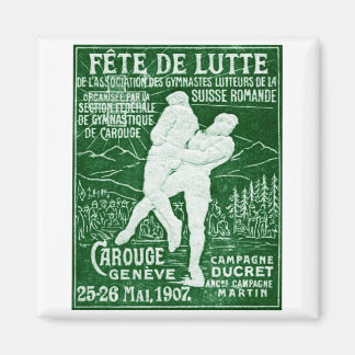 1907 Swiss Wrestling Magnet