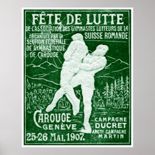 1907 Swiss Wrestling Poster