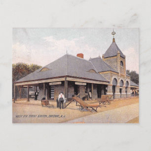 1907 Train Station, Bayonne, NJ Vintage Postcard