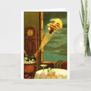 1908 Champagne New Year Holiday Card
