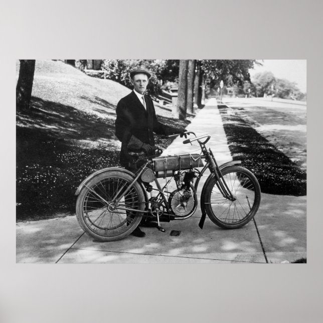 1908 Co-Founder Walter Davidson Poster (Front)