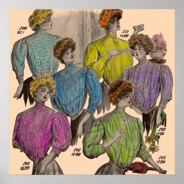 1908 Gimbels ladies blouses waists no. 2 Poster (Front)