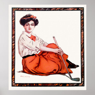 1908 Golf Watercolour Print
