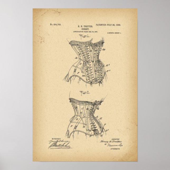 1908 Patent Corset Poster (Front)