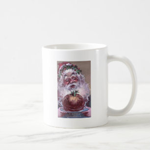1908 Santa with Plum Pudding Vintage Christmas Coffee Mug