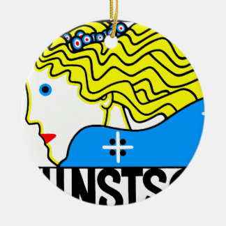 1908 Vienna Art Nouveau Art Show Fair Maiden Ceramic Tree Decoration