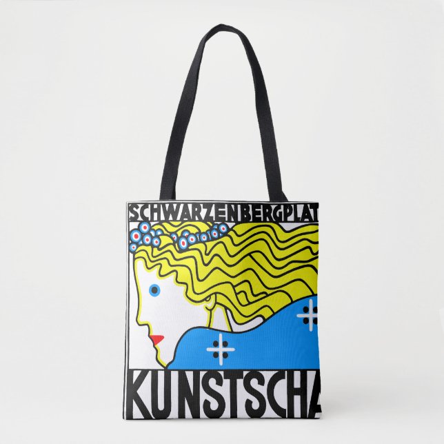 1908 Vienna Art Nouveau Art Show Fair Maiden Tote Bag (Front)