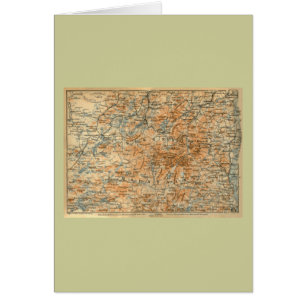 1909 Adirondacks Map from Baedeker's Travel Guide