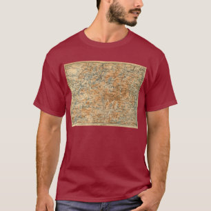 1909 Adirondacks Map from Baedeker's Travel Guide T-Shirt