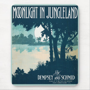 1909 Moonlight in Jungleland sheet music cover Mouse Mat