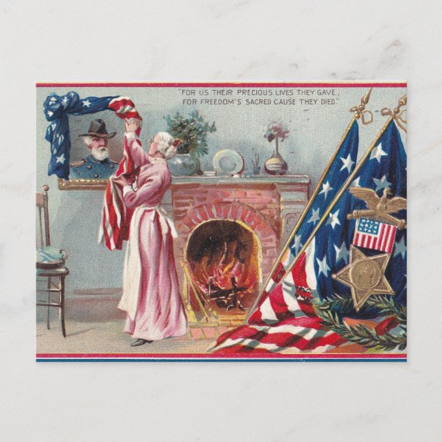 1909 Raphael Tuck Memorial Day Postcard (Front)