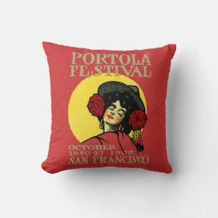 1909 San Francisco Portola Festival Cushion