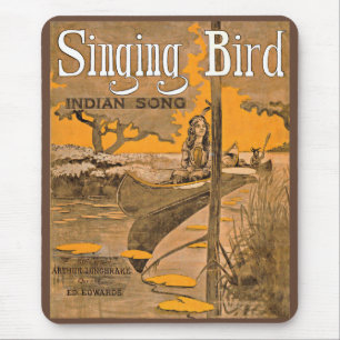 1909 Singing Bird sheet music print Mouse Mat