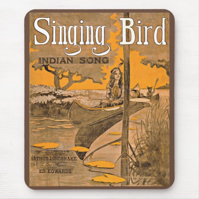  1909 Singing Bird sheet music print Mouse Mat (Front)