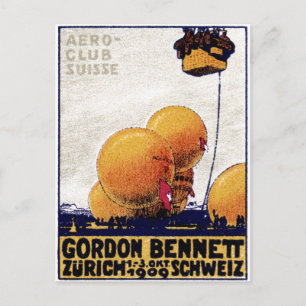 1909 Swiss Aviation Club Poster Postcard