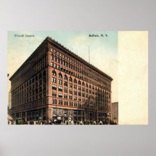 1909 Vintage Ellicott Square, Buffalo, NY Poster