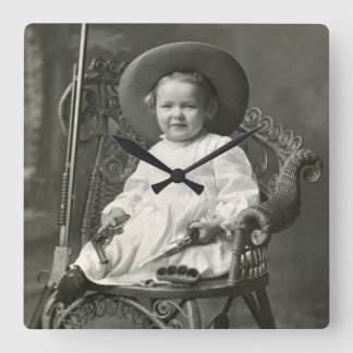 1910 American Tomboy Square Wall Clock