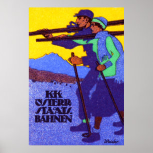 1910 Austrian Ski Poster