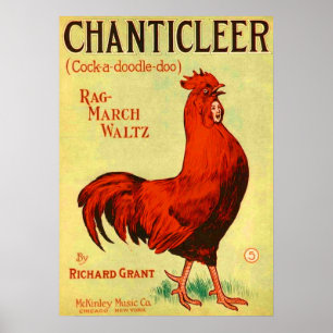 1910 Chanticleer sheet music Poster