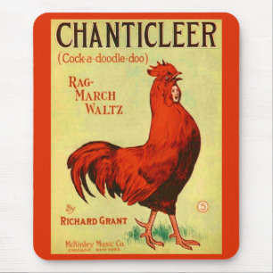 1910 Chanticleer sheet music print Mouse Mat