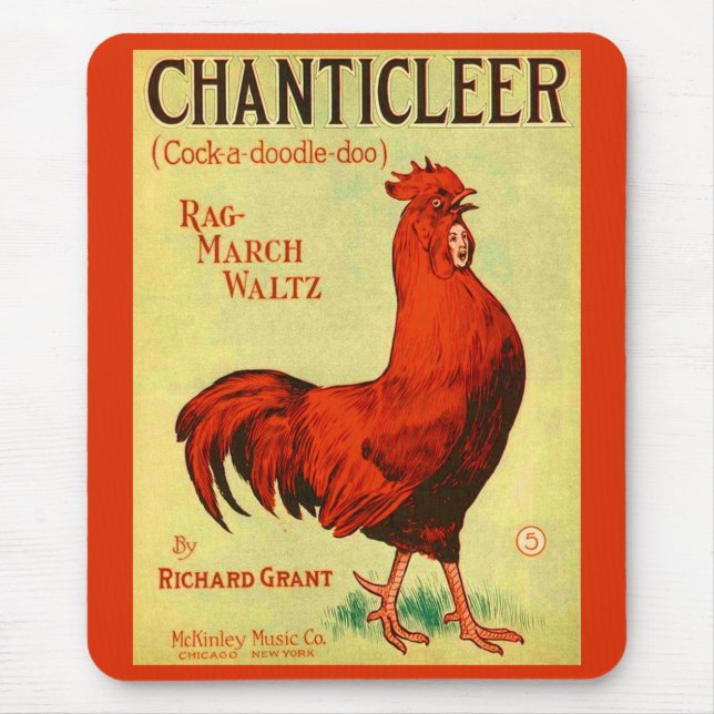 1910 Chanticleer sheet music print Mouse Mat (Front)