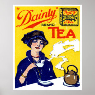 1910 Dainty Tea Poster