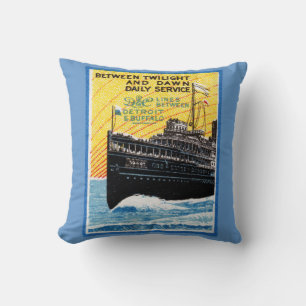 1910 Detroit to Buffalo Steamship Cushion