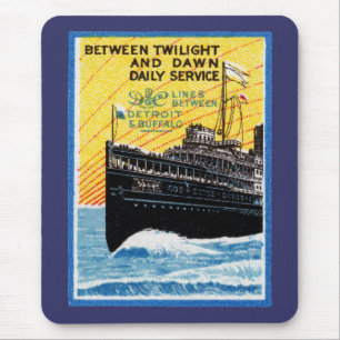 1910 Detroit to Buffalo Steamship Mouse Mat