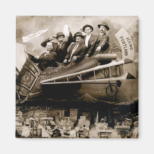1910 Flight over Portland Magnet